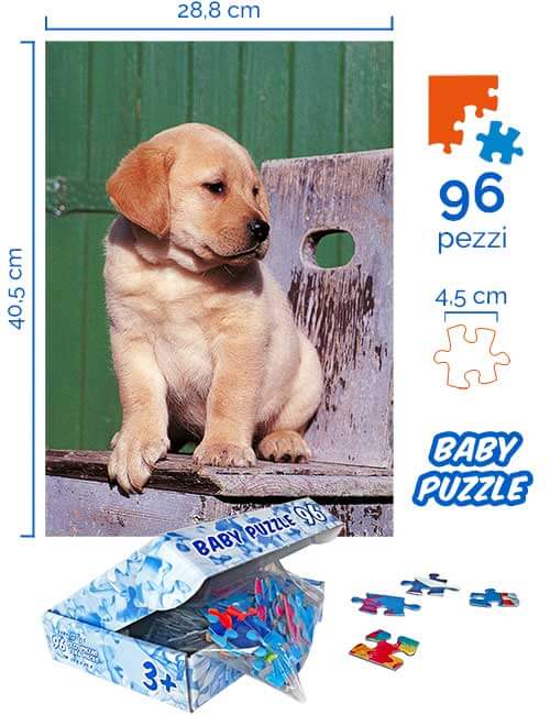 Dimensioni puzzle bambini cane labrador