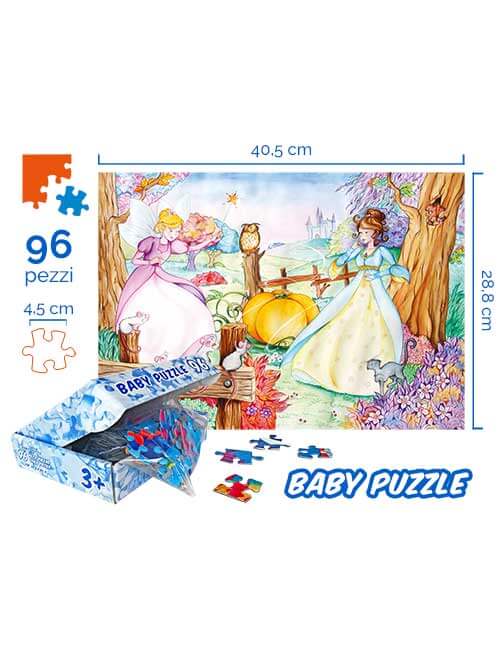 Dimensioni puzzle bambini principessa cenerentola
