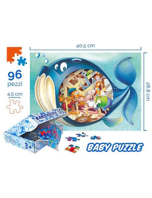 Dimensioni puzzle bambini balena