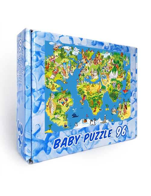 Puzzle bambini cartina mondo