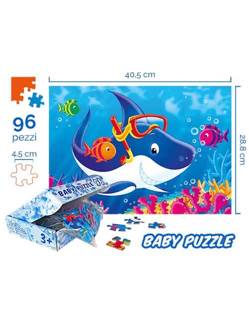 Dimensioni puzzle bambini squalo