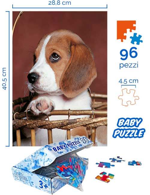Dimensioni puzzle bambini beagle