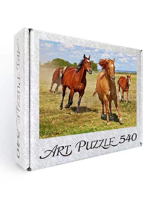 Art Puzzle 540 pezzi mandria cavalli