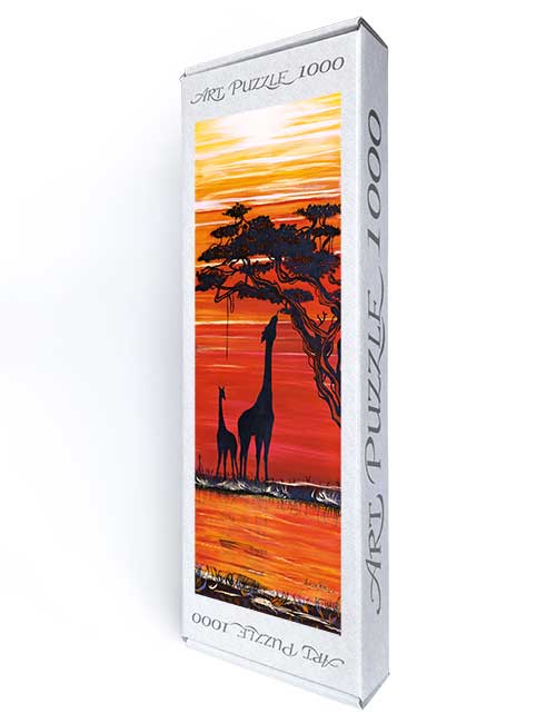 Art Puzzle 1000 pezzi panoramico giraffe etnico