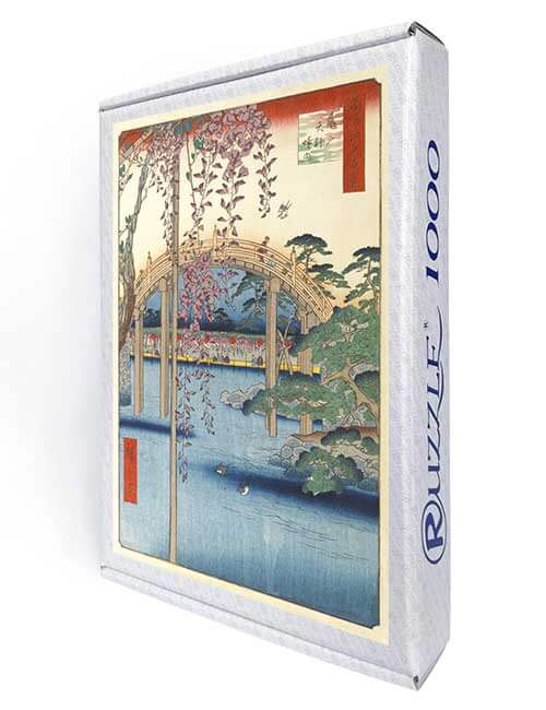 Ruzzle 1000 pezzi micro giappone ponte glicine Hiroshige