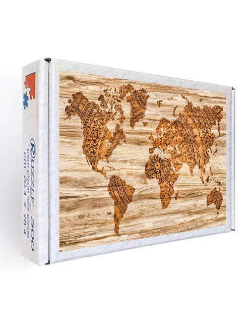 Ruzzle 500 pezzi micro planisfero legno