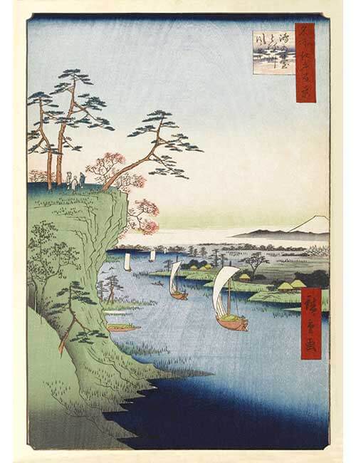 Puzzle 1000 micro tessere giappone Hiroshige barche