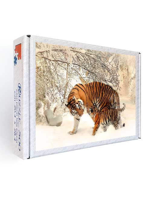 Ruzzle 500 pezzi micro tigri neve