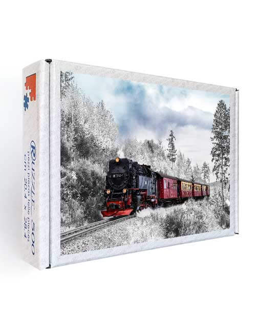 Ruzzle 500 pezzi micro treno rosso neve