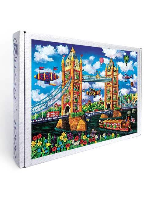 Ruzzle 1000 pezzi micro Tower Bridge Londra naif Elio Nava