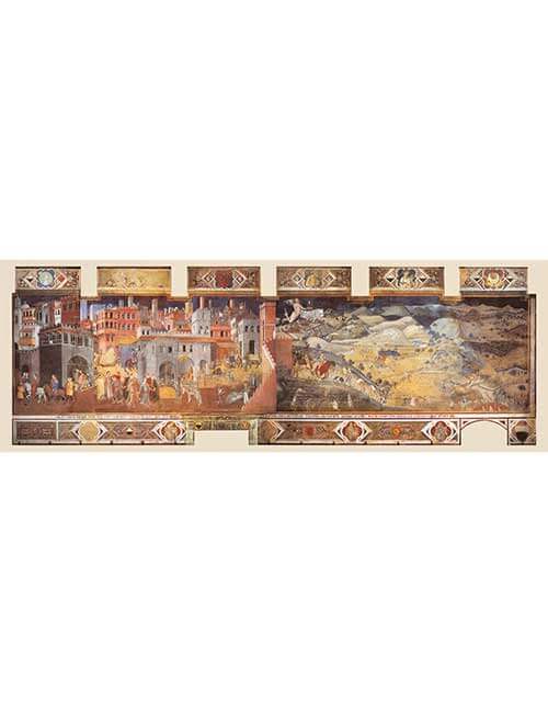Art puzzle 1000 pezzi panoramico Buon Governo Siena