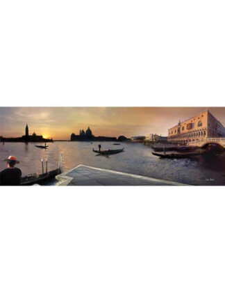 Art puzzle 1000 pezzi panoramico venezia gondole