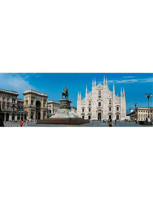 Art puzzle 1000 pezzi panoramico Milano piazza duomo