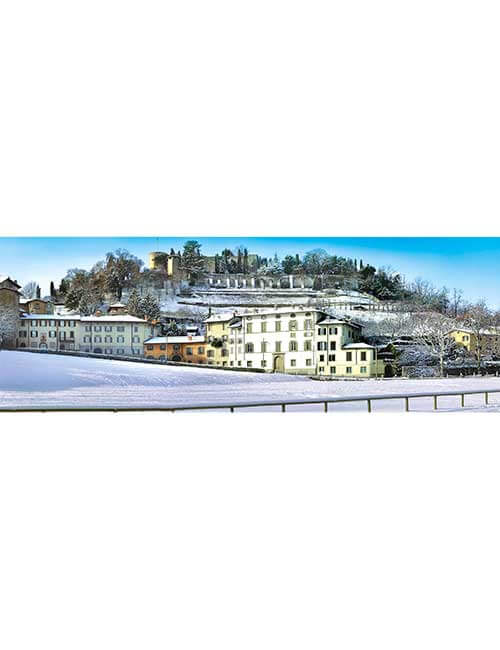 Art puzzle 1000 pezzi panoramico Bergamo neve fara