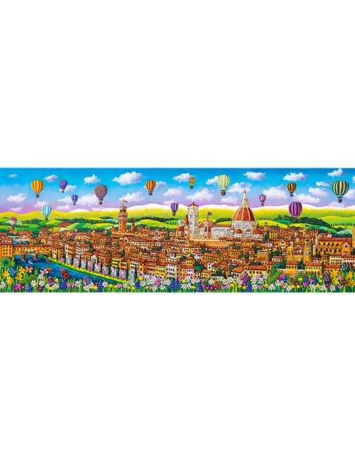 Art puzzle 1000 pezzi panoramico Firenze naif