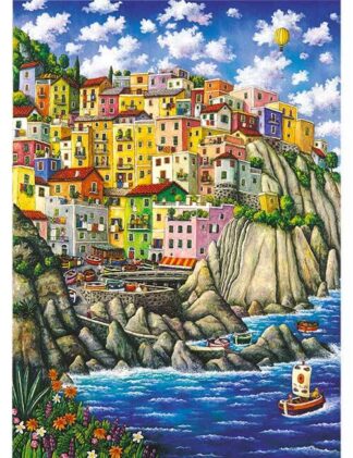 Art Puzzle 1000 pezzi Manarola Cinque Terre naif