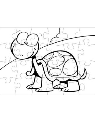 Puzzle per bambini 24 pezzi da colorare tartaruga