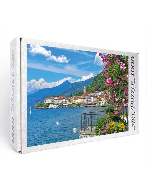 Art Puzzle 1000 pezzi Lungolago Bellagio Lago Como scatola