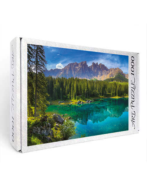 Art Puzzle 1000 pezzi Lago di Carezza Dolomiti scatola